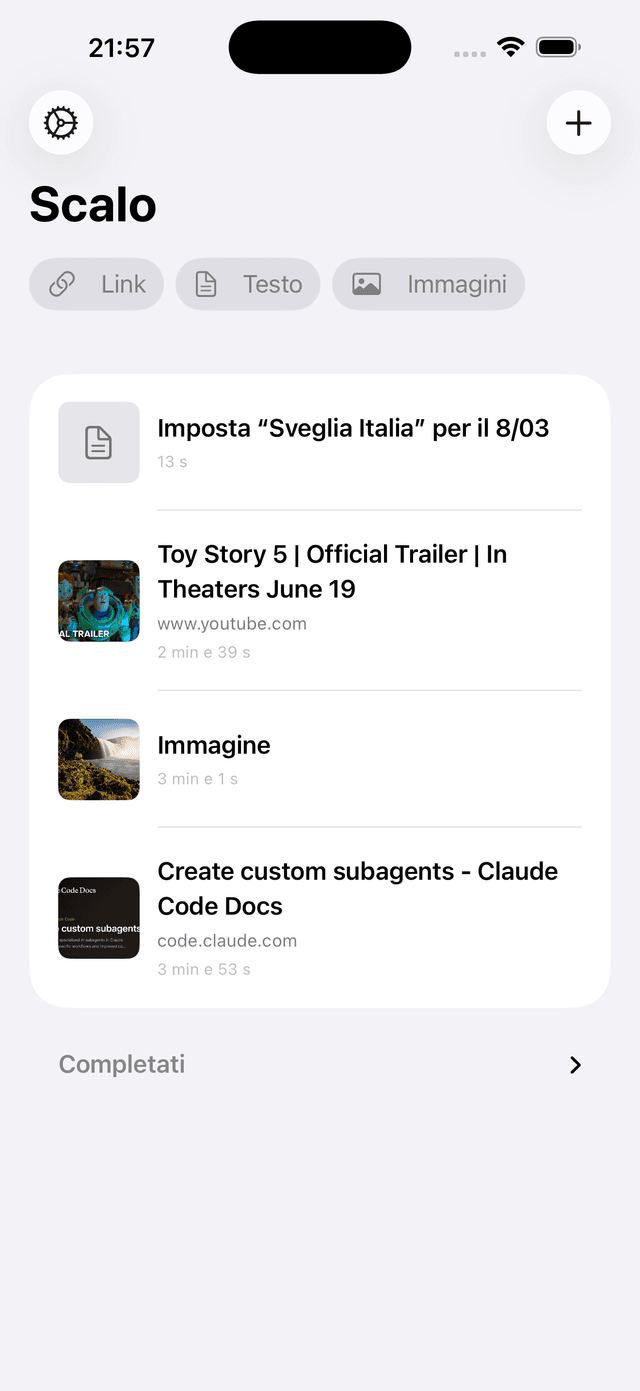 Scalo app screenshot
